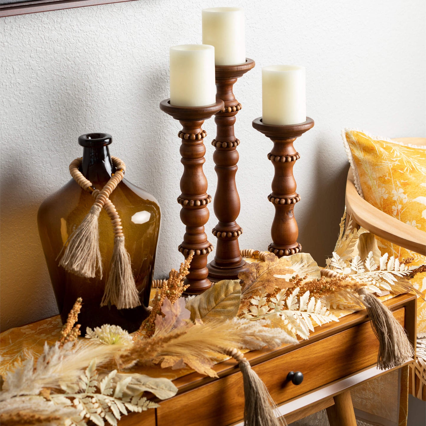 Mixed Foliage/Pampas Garland | 70.5”