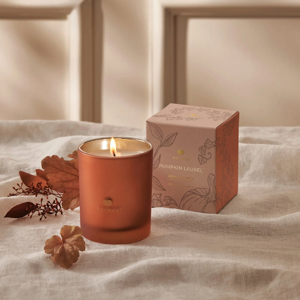 Thymes Candle 6.5oz | Pumpkin Laurel