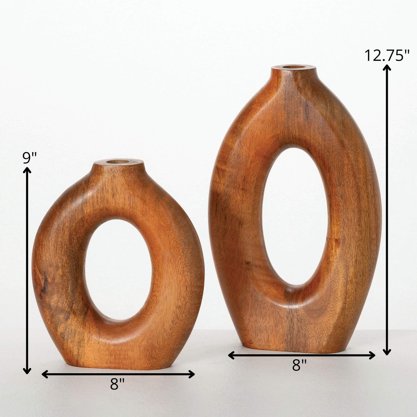 MODERN WOOD RING Candle Stick Holder
