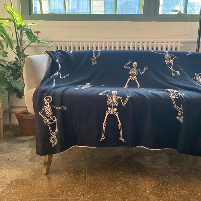 Skeleton Knit Throw