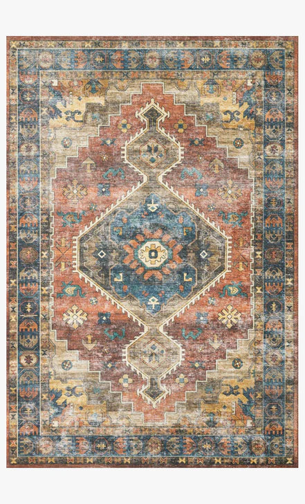 Loloi II Sky Rust / Blue Rug 6' x 9'