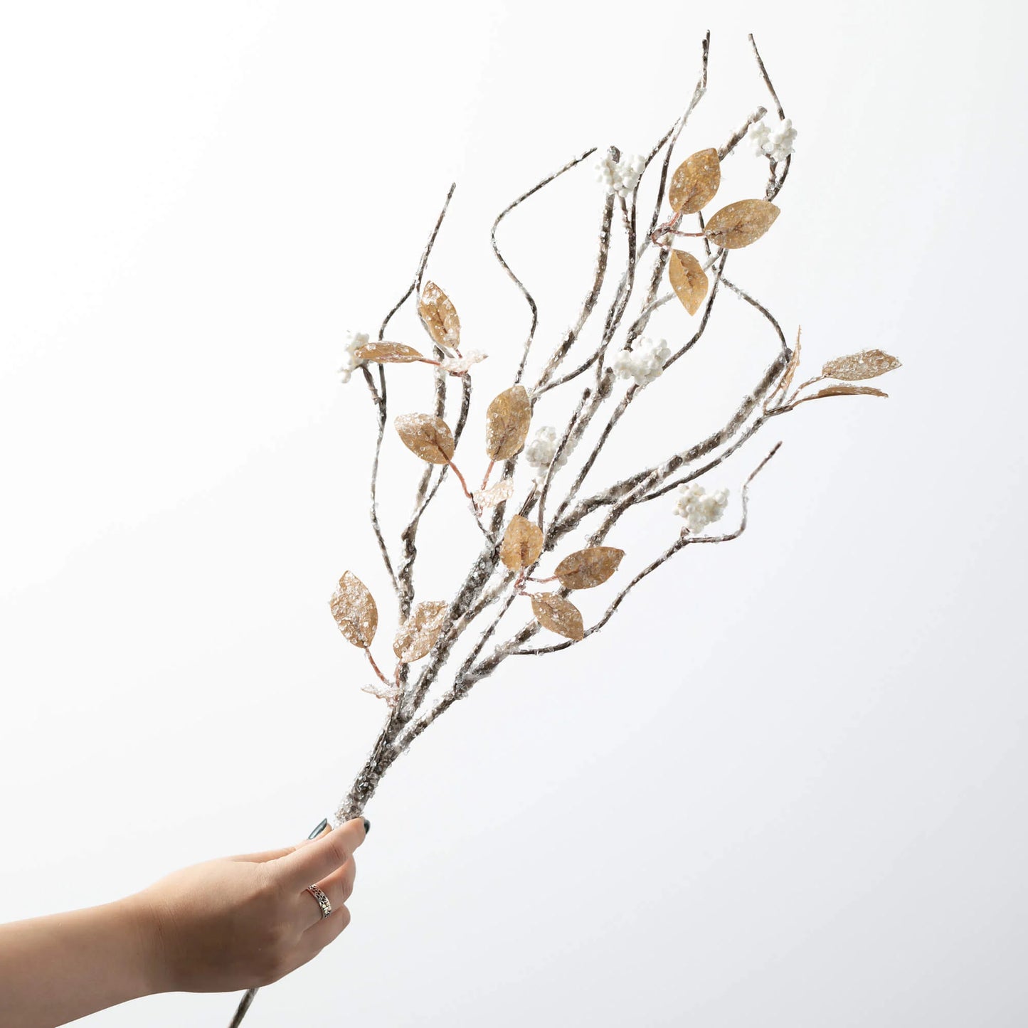 Icy Neutral Leaf Berry Spray | 30"