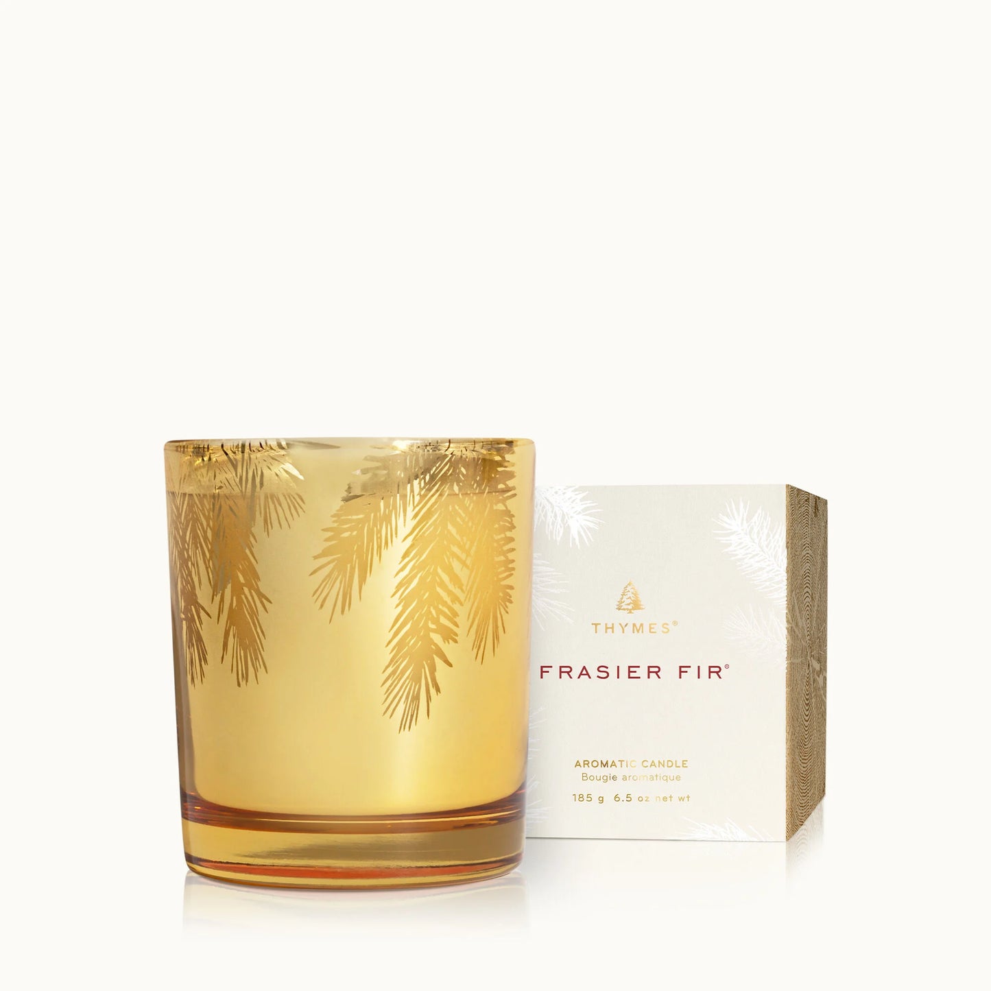 Thymes Frasier Fir Gilded Gold Poured Candle| 6.5oz