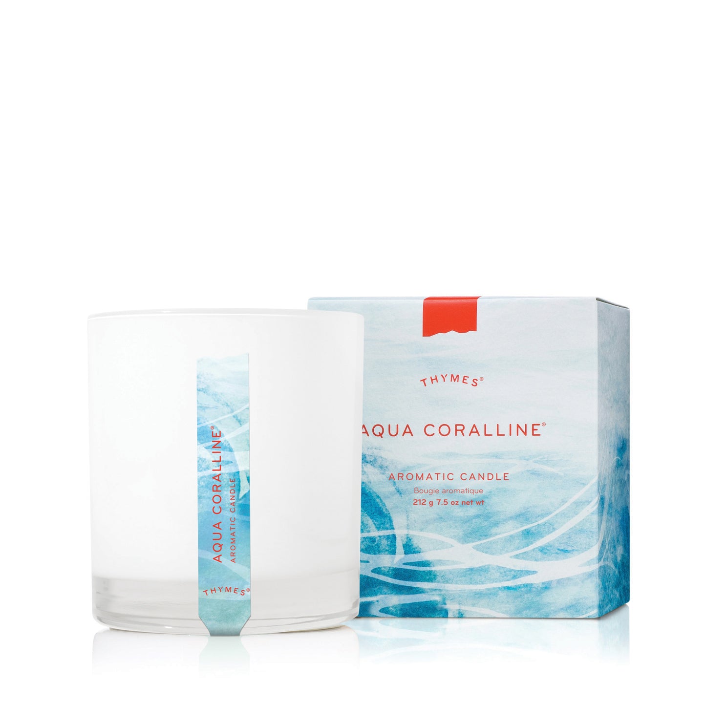 Thymes Candle 7.5 oz | Aqua Coralline