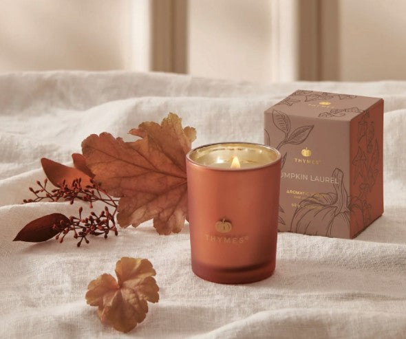 Thymes Votive Candle 2oz | Pumpkin Laurel