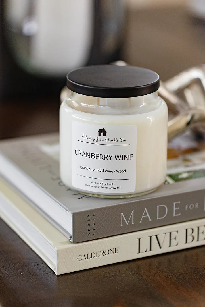 Charley Jean Candle Co Cranberry Wine Candle