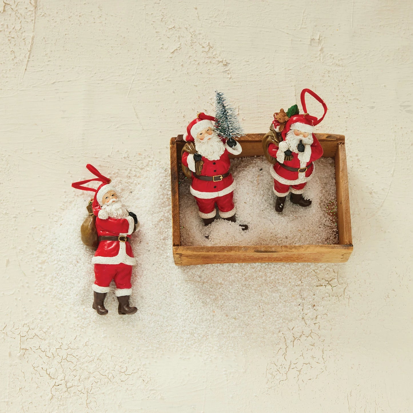 Resin Santa Ornament