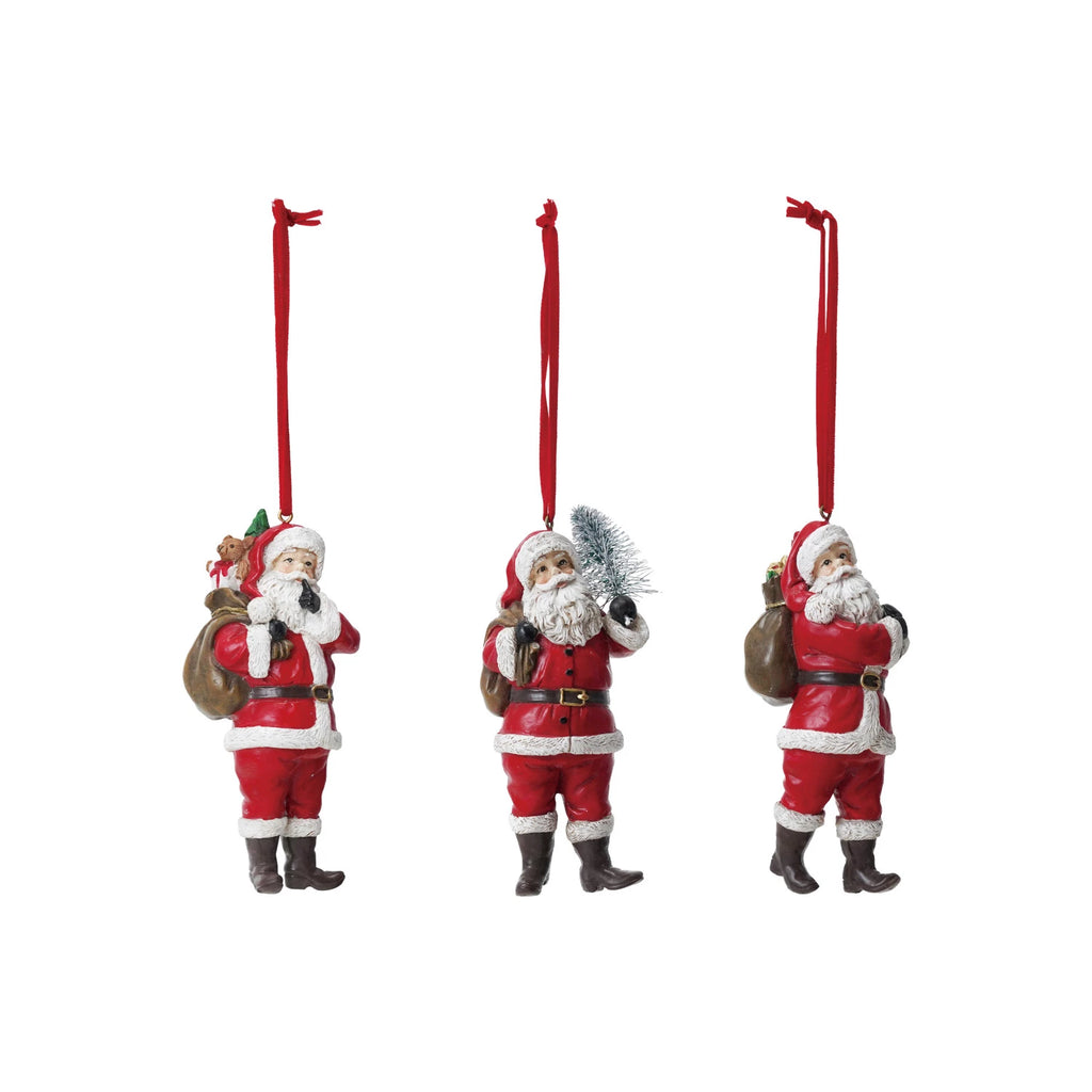 Resin Santa Ornament