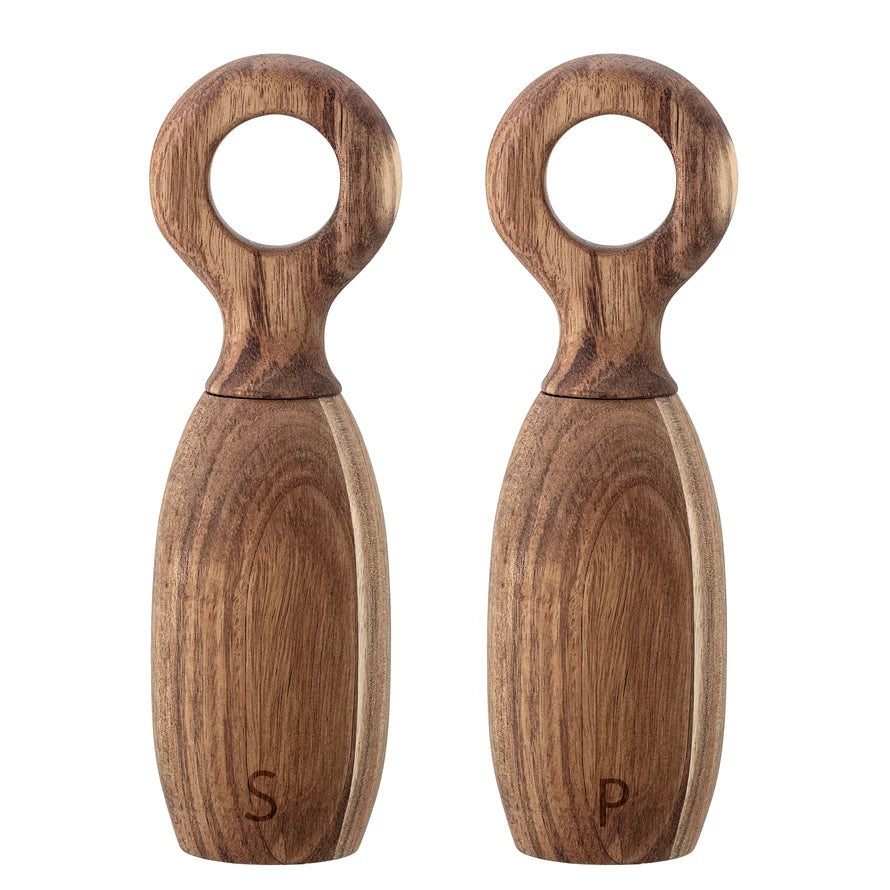 Acacia Wood Salt and Pepper Mills | Set of 2