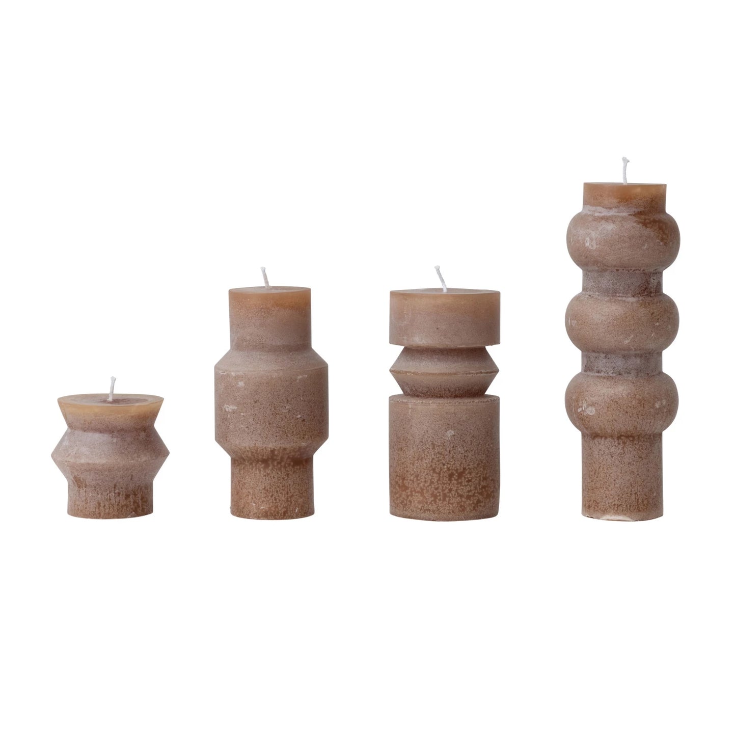 Unscented Totem Pillar Candle| 3"H | Cappuccino