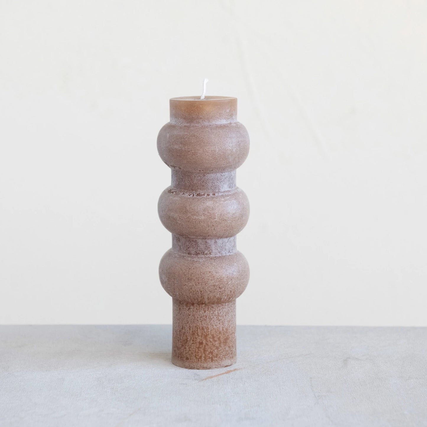Unscented Totem Pillar Candle | 9"H | Cappuccino